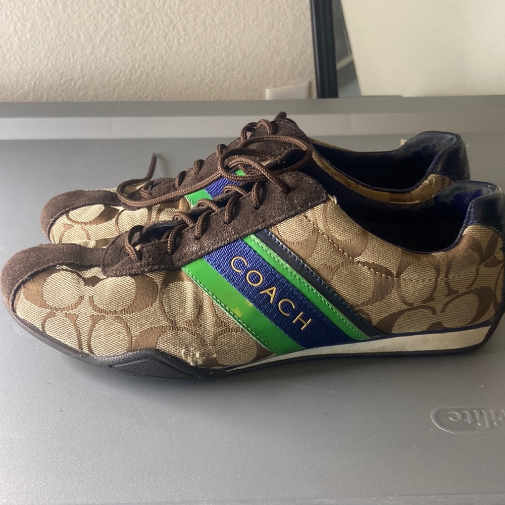 Coach brown/Green Women Size 9 previous worn